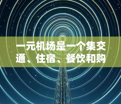 一元机场是一个集交通、住宿、餐饮和购物于一体的综合机场,通常提供以下特色服务 一元机场是一个集交通、住宿、餐饮和购物于一体的综合机场,通常提供以下特色服务